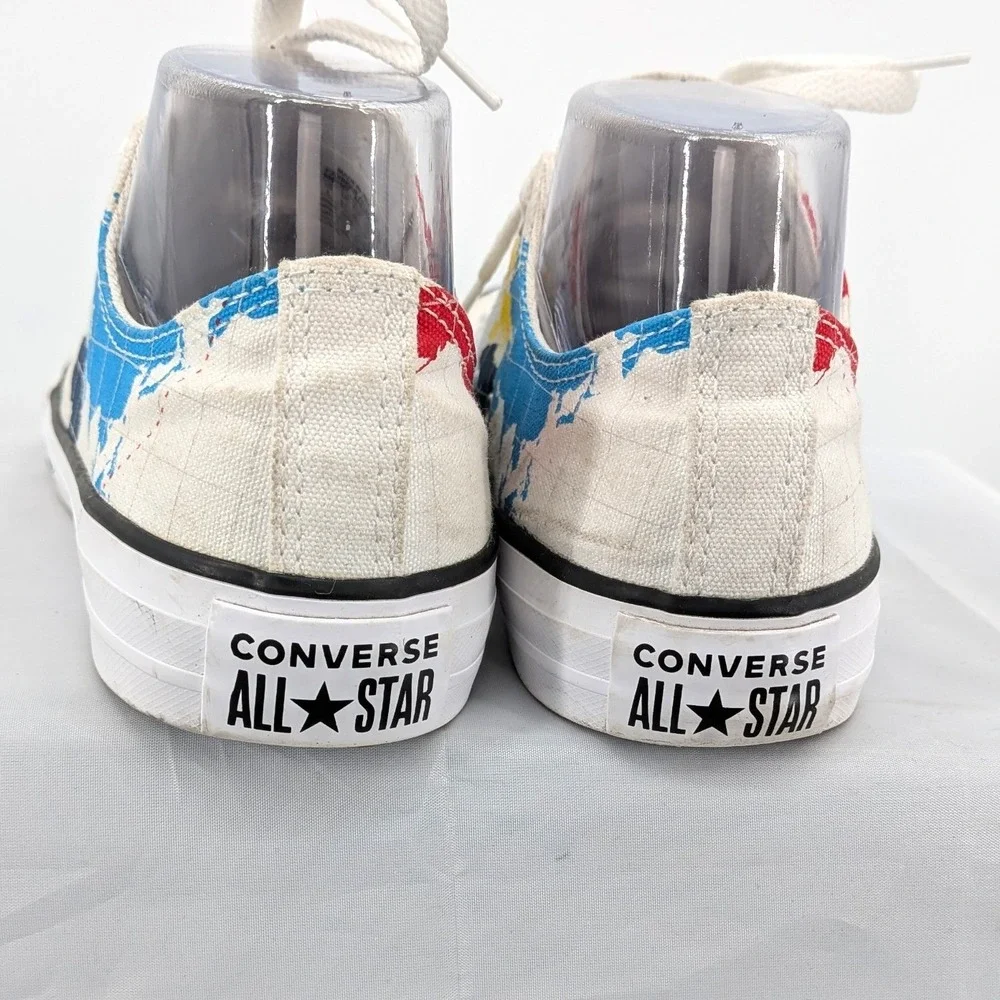 Converse Chuck Taylor Low World Map Print Sneakers Canvas‎ Lace Up 6